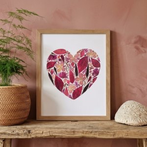 Affiche Cœur Végétal – 24×30 cm
